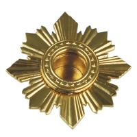 Мощевик врезной серебряный в позолоте, Ø 40/10 мм