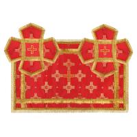 Покровцы и воздух, шелк "Святительский", красные с золотом