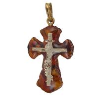 Крестик нательный, цвет Распятия "под золото", 2х3 см