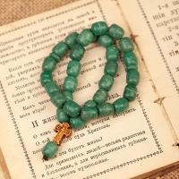 Четки из ладанного дерева с разделителями, на 30 бусин, зеленые