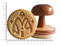 Печать для просфор "Богородичная", дерево, пищевой пластик, Ø 10 см