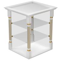 Свечная лавка. Секция №13, витрина настольная белая с золотом (поталь)