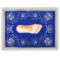 Плащаница "Стопа Пресвятой Богородицы", габардин, вышивка, 40х30 см