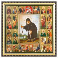 Икона преподобного Серафима Саровского, багетная рамка, подарочная упаковка, 28х28 см