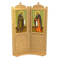 Киот напольный "Суздальский", цвет "золото", два модуля