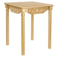 Стол "Суздальский", цвет "золото", на 4 ножках, высота 76 см