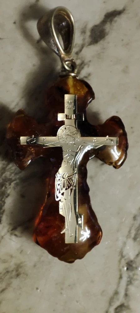 Крестик нательный, цвет Распятия "под золото", 2х3 см