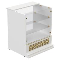 Свечная лавка "Судиславская". Секция №3, напольная витрина, белая с золотом (патина)