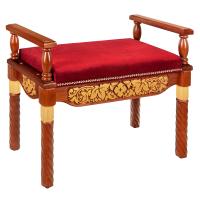 Седалище "Суздальское", цвет "кипарис" с золотом (поталь), 80х40х65 см
