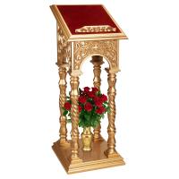 Аналой боковой "Тверской", цвет "золото", 50х50х136 см