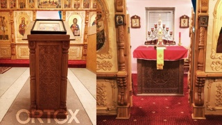 Фотоотзыв: Облачение на престол и аналой в интерьере храма