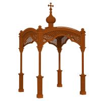 Сень над престолом &quot;Романовская&quot;, цвет &quot;кипарис&quot;, 245х245х440 см