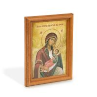 Икона Божией Матери "Утоли моя печали" в деревянной рамке, цвет "кипарис",12х1,5х17 см