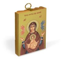 Икона Божией Матери &quot;Знамение&quot; на деревянной основе, на холсте с золочением