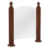 Свечная лавка. Секция №15, стеклянная перегородка, цвет "кипарис"