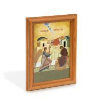 Икона Благовещения Пресвятой Богородицы в деревянной рамке, цвет &quot;кипарис&quot;, 12х1,5х17 см