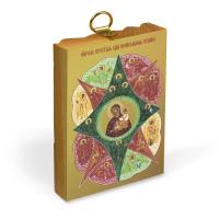 Икона Божией Матери &quot;Неопалимая Купина&quot; на деревянной основе, на холсте с золочением