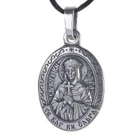 Образок мельхиоровый с ликом равноапостольной княгини Ольги, серебрение