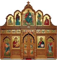 Иконостас с контррельефной резьбой, с. Нижняя Колыбелька