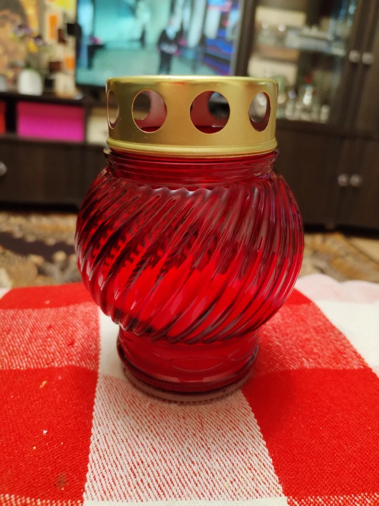 Лампада неугасимая (фонарик) со сменным блоком красная №3