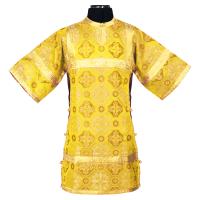 Стихарь алтарника детский, шелк &quot;Горненский&quot;, желтый с золотом
