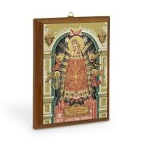 Икона Божией Матери "Прибавление ума" на деревянной основе, цвет "кипарис", на холсте с золочением