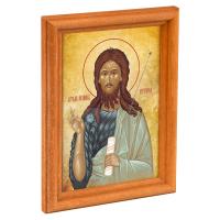 Икона Иоанна Крестителя в деревянной рамке, 12х1,5х17 см