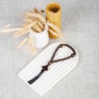 Четки деревянные из березы с разделителями, на 30 бусин