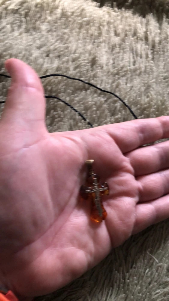 Крестик нательный, цвет Распятия "под золото", 2х3 см