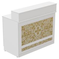 Свечная лавка &quot;Суздальская&quot;. Секция №17, рабочая зона продавца, белая с золотом (поталь)