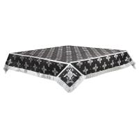 Пелена на престол с вышитыми херувимами, шелк &quot;Святительский&quot;, черная с серебром