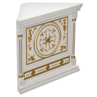 Свечная лавка &quot;Судиславская&quot;. Секция №5, угловая, белая с золотом (поталь)