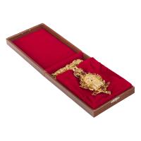 Футляр для наперсного креста или панагии, искусственная кожа, 17х11х4 см, коричневый