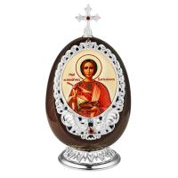 Яйцо "Пасхальное" с иконой из ювелирного сплава с камнями