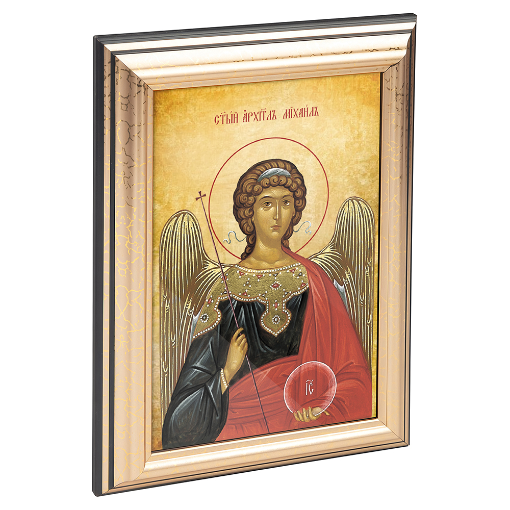 Икона Архангела Михаила в пластиковой рамке,13х1,5х18 см