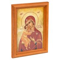 Икона Божией Матери "Феодоровская" в деревянной рамке, 12х1,5х17 см