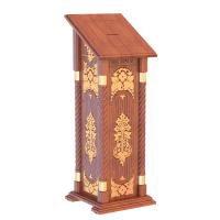 Ящик для пожертвований "Суздальский", цвет "кипарис" с золотом (поталь), напольный, 46х46х130 см