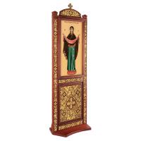 Киот напольный "Суздальский", цвет "кипарис" с золотом (поталь), модульный, одинарный