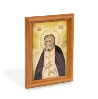 Икона преподобного Серафима Саровского в деревянной рамке, 12х1,5х17 см