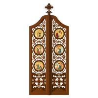 Царские врата для "Благовещенского" иконостаса, цвет "кипарис", 100х233х10 см Царские врата для "Благовещенского" иконостаса, цвет "кипарис", 100х233х10 см
