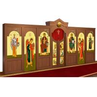 Иконостас "Самарский" одноярусный, цвет "ноче экко", 608х40х275 см