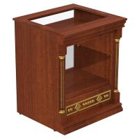 Свечная лавка &quot;Судиславская&quot;. Секция №1, со стеклом, цвет &quot;ноче экко&quot;, &quot;кипарис&quot; с золотом (поталь)