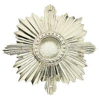 Мощевик накладной &quot;Звезда&quot; серебряный, Ø 50/8 мм