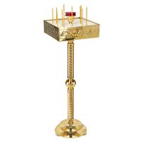 Подсвечник напольный песковой, квадратный, с чеканкой, 40х40х108 см