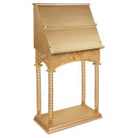 Аналой клиросный &quot;Суздальский&quot;, цвет &quot;золото&quot;, колонны, высота 155 см