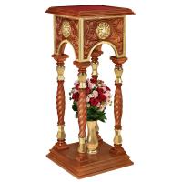 Подставка церковная "Тверская", цвет "кипарис" с золотом, 40х40х100 см