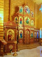 Иконостас с контррельефной резьбой, пос. Луховка