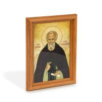 Икона преподобного Сергия Радонежского в деревянной рамке, 12х1,5х17 см