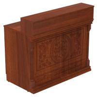 Свечная лавка &quot;Судиславская&quot;. Секция №17, рабочая зона продавца, цвет &quot;ноче экко&quot;, &quot;кипарис&quot;