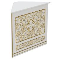 Свечная лавка "Суздальская". Секция №5, угловая, белая с золотом (патина)